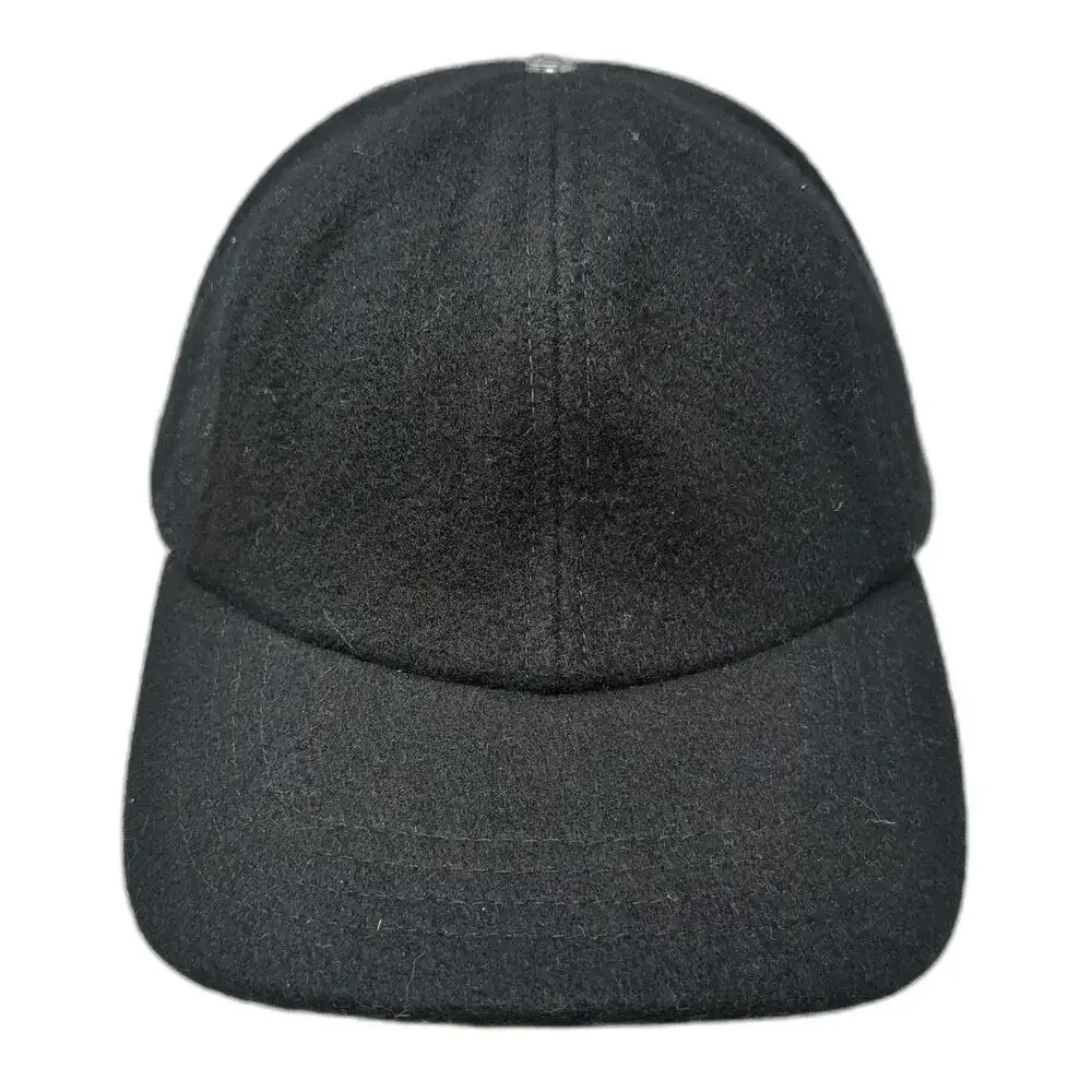 VV Baseball Cap Black OS Made USA Wool Blend Adjustable Slideback Hat Blank